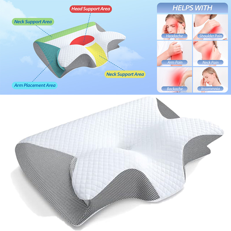 Orthopedic Ergonomically Memory Bed Pillow，Cervical Pillow for Neck Pain Relief