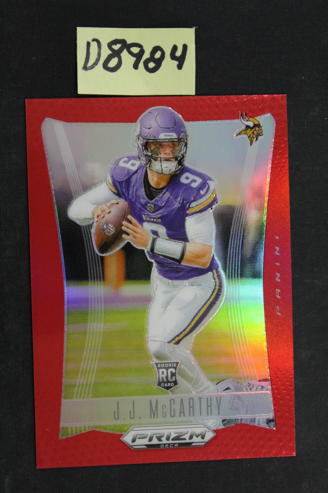 2024 Prizm Deca J.J. McCarthy Rookie Red Prizm #/199 (D8984