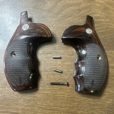 S W K Frame Round Butt Grips Beautiful Dark Wood Amazing Grain Altamont