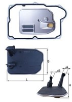 Mahle Hx 161D Hydraulikfilter, Automatikgetriebe FüR MERCEDES-BENZ