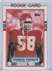 DERRICK THOMAS ROOKIE CARD 1989 Topps Traded #90T Kansas City Chiefs Football RC