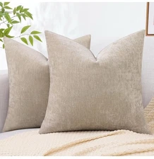 decorUhome Couch Throw Pillow Covers 18x18 Set of 2, Decorative