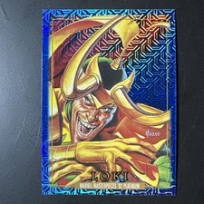 2024 SKYBOX MARVEL MASTERPIECES 92 PLATINUM LOKI BLUE TRAXX#50