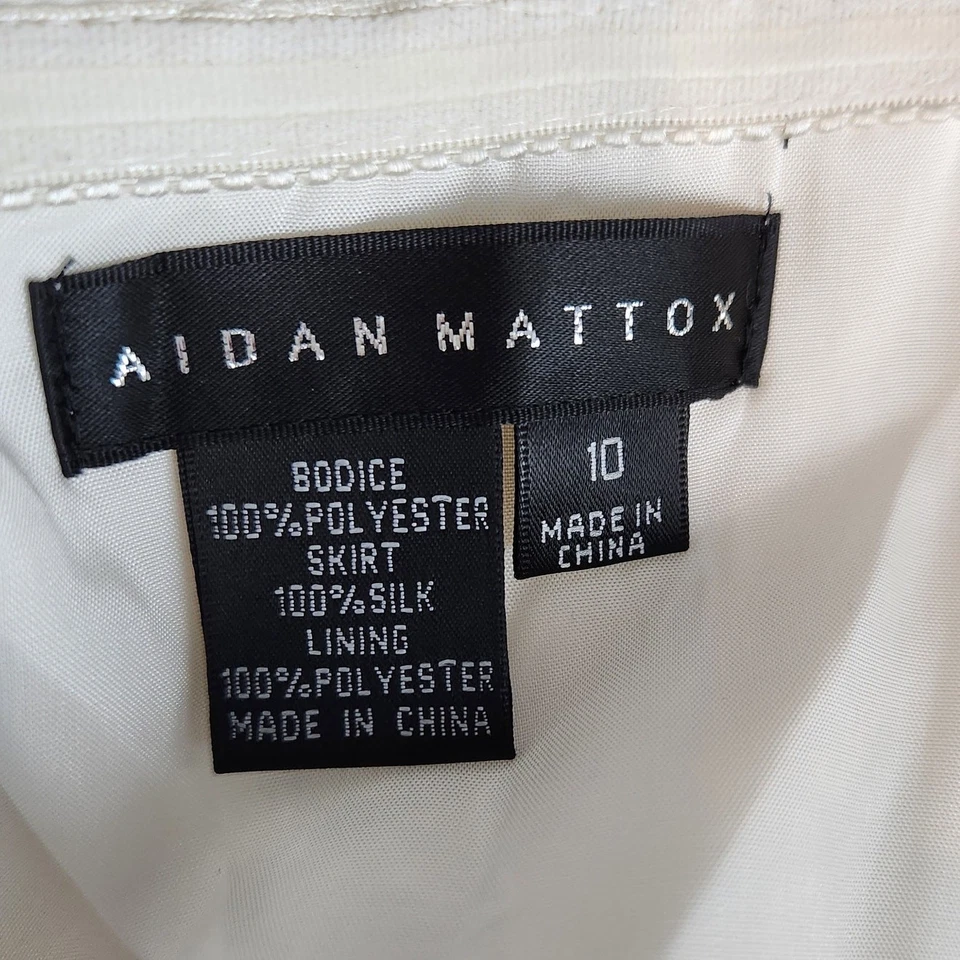 Винтажное коктейльное платье из шелковой смеси Aidan Mattox  - Изображение 3 из 4