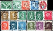 GERMANY/ALLEMAGNE 17 Timbres/stamps 1925-1926  Obl/Used
