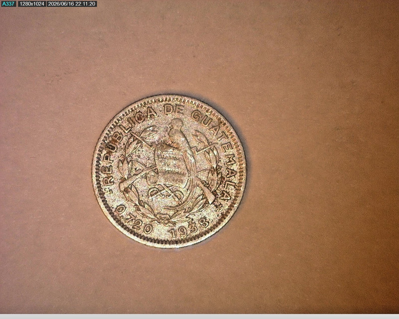 1938 FIVE CENTAVOS, GUATEMALA