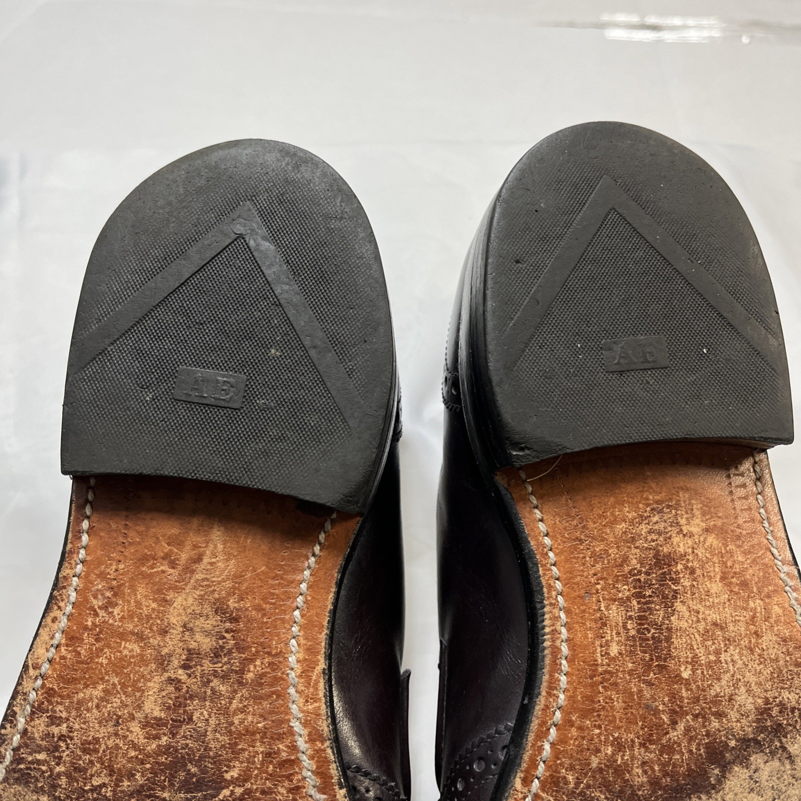 SAOLA Scarpa Allen Edmonds uomo 10 Wilbert pelle marrone comoda blucher Oxford casual