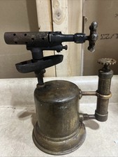 Vintage Otto Bernz Co Newark Blow Torch Brass Tank Early 1900s