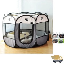 Portable Pet Playpen, Dog Playpen Foldable Pet Exercise Pen Tents Cat House P...