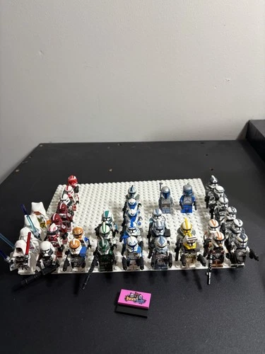 BrickLuv Lego Star Wars Clone Trooper And Jedi Custom UV Printed Minifigure Lot