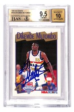 1991 Hoops Dikembe Mutombo RC #549 Auto BGS 9.5 Gem Mint / Auto 10 HOF Rookie