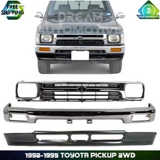 Front Bumper Chrome Steel Grille Assembly For 1992-95 Toyota Pickup 2wd