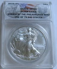 2015-(P) ANACS MS69 Philadelphia AMERICAN SILVER EAGLE COIN~Mintage 79,640 Only~
