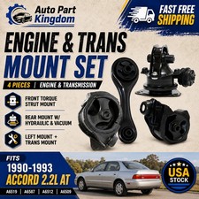 Fits 1990-1993 Honda Accord 2.2l 4pieces Auto Engine Motor Trans Mount New