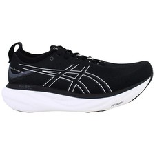 Image of Asics Gel-Nimbus 25 Lace-Up Black Synthetic Mens Running Shoes 1011B618_001