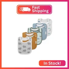 Muslin Bibs for Baby Boys Girls,Organic Muslin Baby Bib for Drooling and Teethin