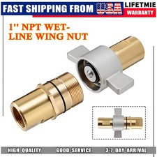 1 Inch NPT Wet Line Wing Nut Hydraulic Quick Disconnect Coupler / Coupling Set