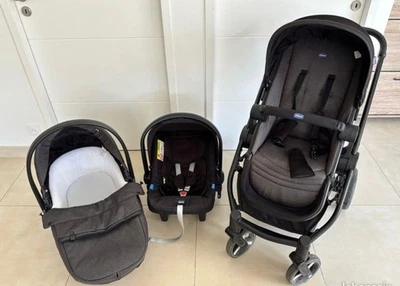 Poussette pliante Et léger 3 en 1 avec siège auto Sécurité pour bébé Norme Eu - Photo 1/4