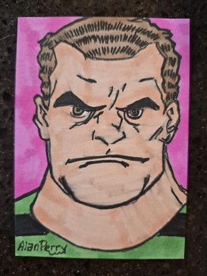 Sandman, Spiderman Villain Artist's Sketch Card ACEO/ATC 2.5''×3.5''