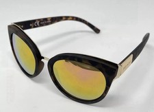 New women?s river island Camo/ Gold Oversize Sunglasses UV400 Rated