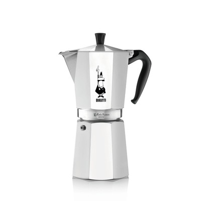 Bialetti Moka Express 12 Cup Silver Stovetop Espresso Maker Made in Italy