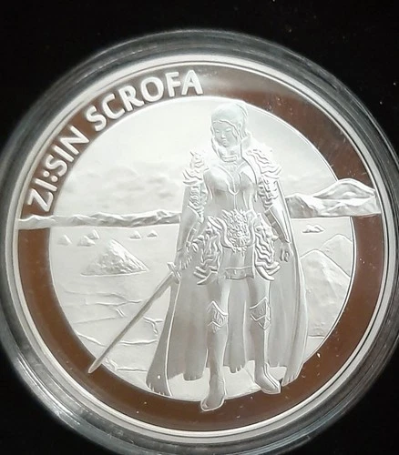Komsco Mint 2019 Silver Zi Sin Scrofa Proof  .999 1 troy oz.  #37 of 1000 minted