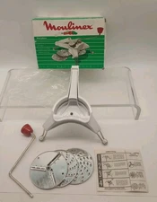 Vintage White MOULI Salad Maker Slicer Grater Shredder Kitchen w/ Box & Manual