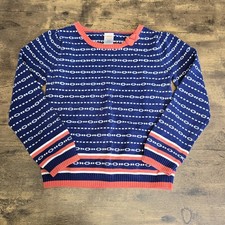 Gymboree Geo Srtipe Sweater Girls M 7/8 Mod About Orange Line