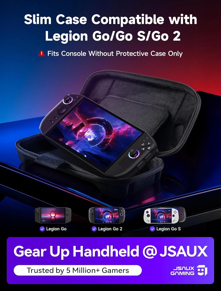 Slim Travel Case for Lenovo Legion Go / Go S / Go 2, Compact Hard