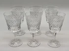 Fabulous Vintage Set of Six Waterford Cara/ Cut Bottom Water Goblet