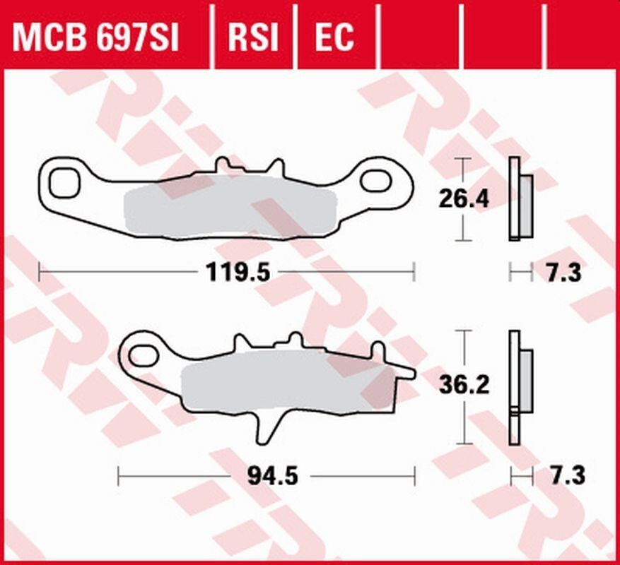 Plaquettes de frein ZF KH258 pour Kawasaki KX 80, parfaites pour le motocross et l'enduro intense