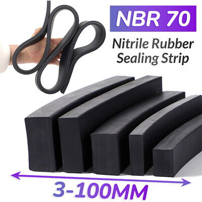 3-50mm NBR 70 Nitrile Rubber Square Sealing Strip For Marine Seal Oil Resistant