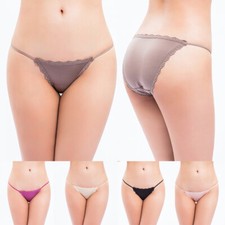 Women Thongs Panties Silk Blend G-String T-Back Underwear Briefs Lingerie Briefs