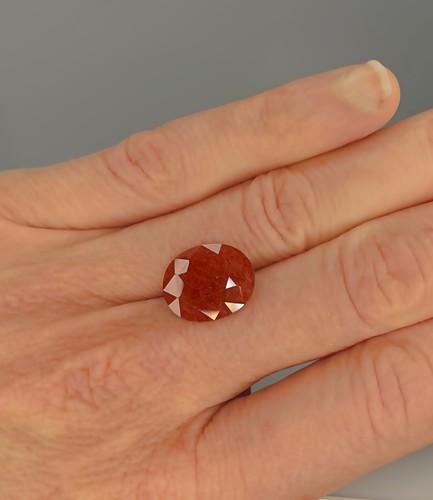 8.51ct UNHEATED UNTREATED Autumn Sapphire with GEM REPORT! Make offer! - Picture 3 of 6