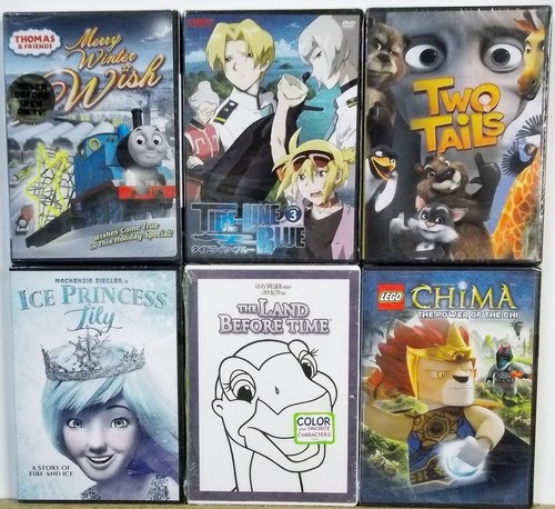 6 ANIMATED AND FAMILY DVD movies Lot #M678 FREE US S/H Lego Ice Princess more