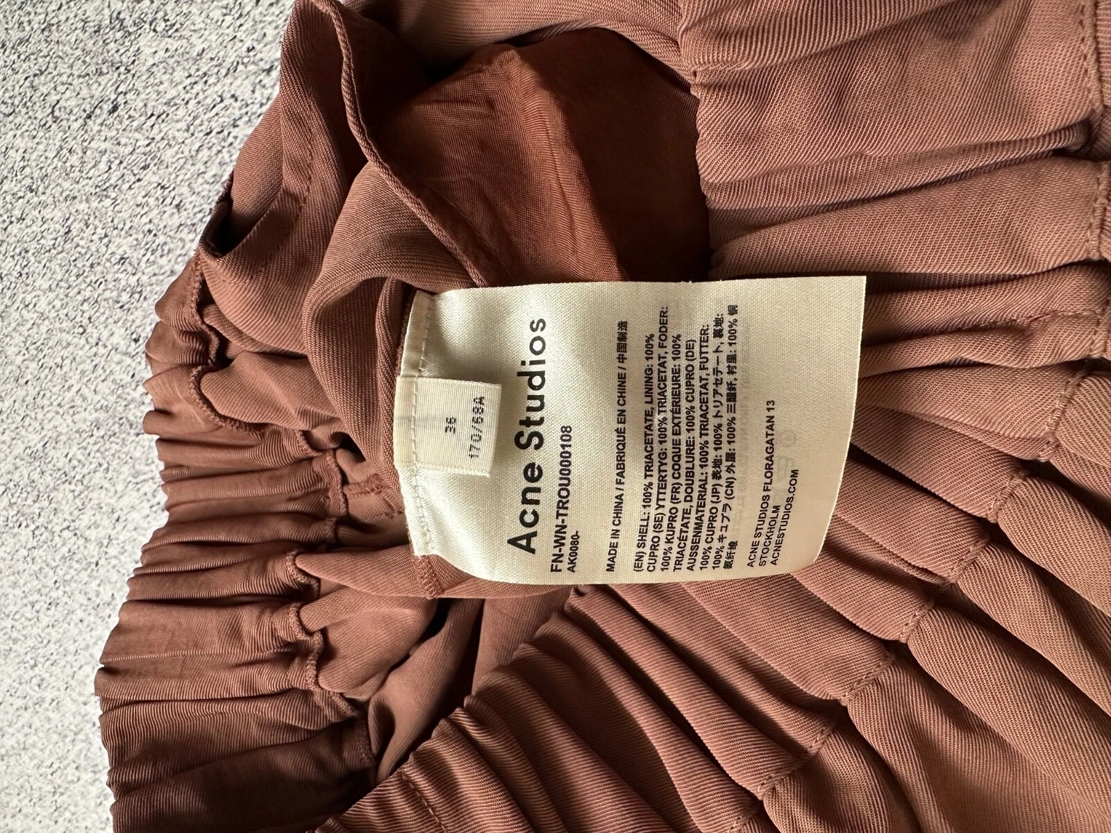 Acne Studios pantaloni donna oversize 3 4 taglia 36