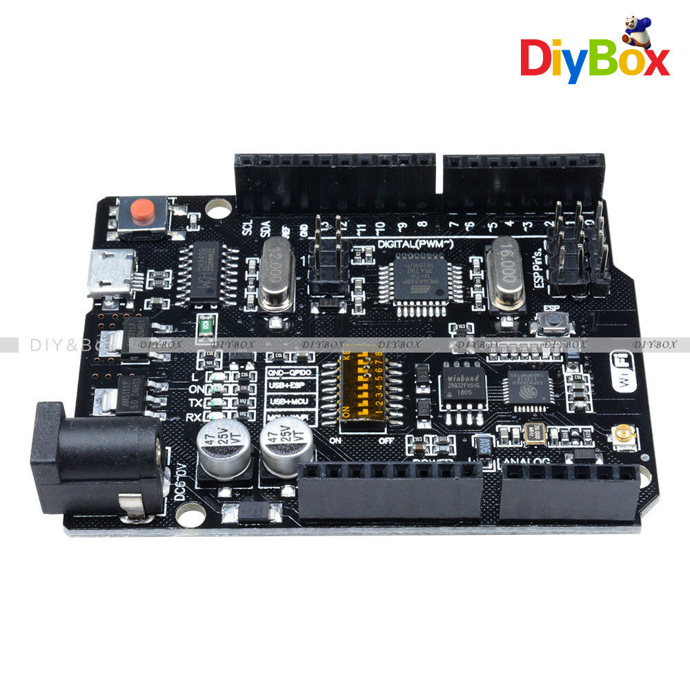 UNO R3 Board ATmega328P Module - Full Kit With USB Cable & Jumper Wires For Arduino Projects