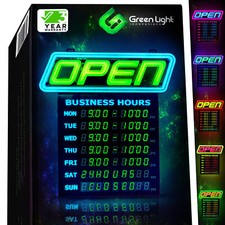 Led Open Sign with Business Hours   Stand Out with 1000  s Color Combos to Match