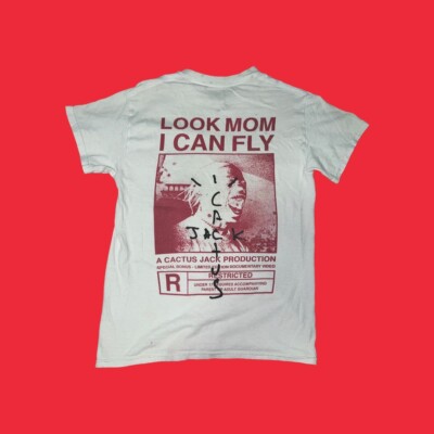 Travis Scott Cactus Jack Custom LOOK MOM I CAN FLY T-Shirt Small