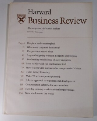 Harvard Business Review Magazine Vtg 1971 Nice Ads! Tech BOA Citi Singapore 