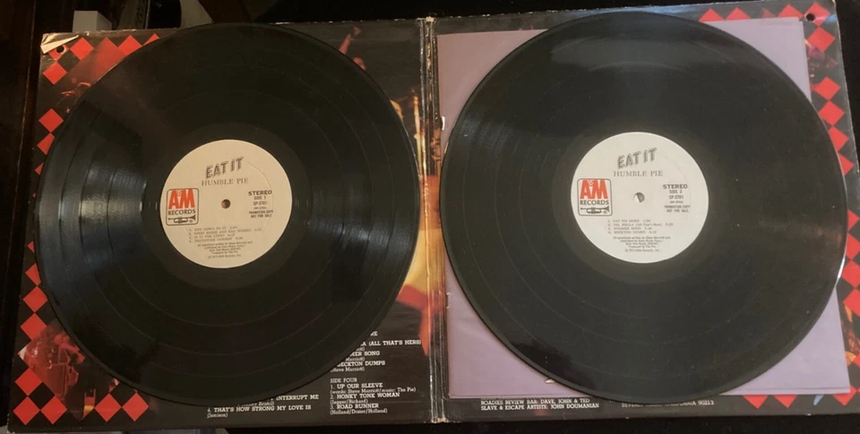 HUMBLE PIE Eat It 1973 Original  Press 2LP A&M SP-3701  Ex/WX w/Booklet - Image 4 of 4