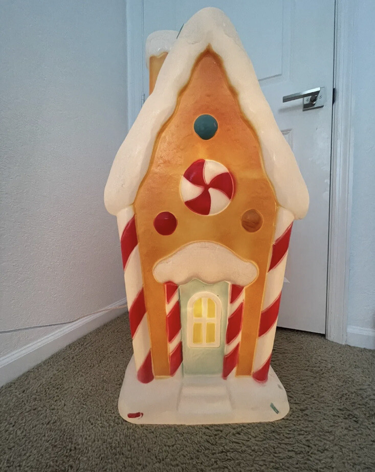 Gingerbread House Blow Mold Holiday Time Christmas 36" NEW 2022