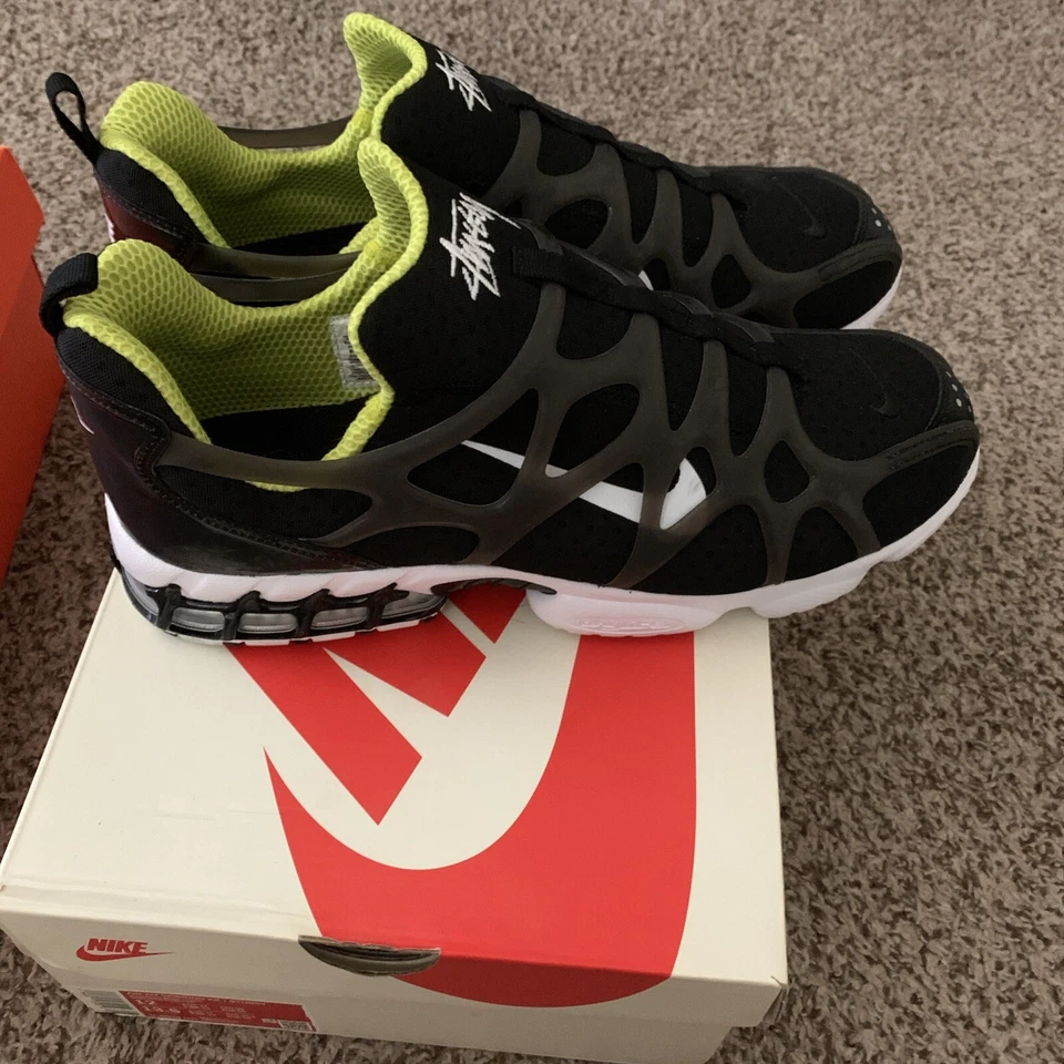 Stussy x Air Zoom Spiridon Kukini Black-CJ9918-001 Size Us 12 100% Authentic - Image 2 of 4