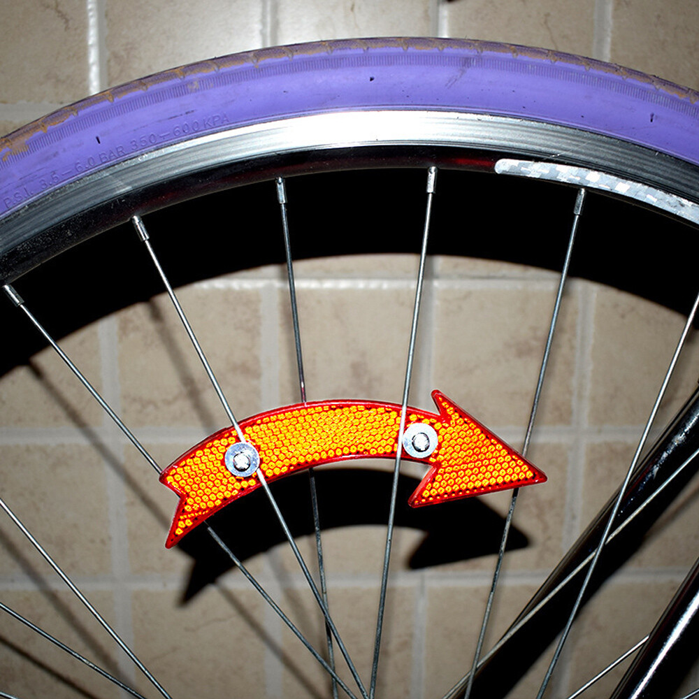 2-Pack Arrow Bike Reflectors for Road Cycling Safety