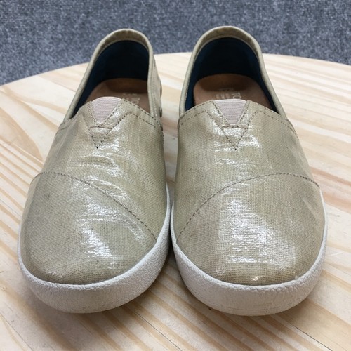 TOMS Shoes Womens 7.5 Avalon Casual Slip On Loafer Flats Light Brown Fabric - 第 5/16 張圖片