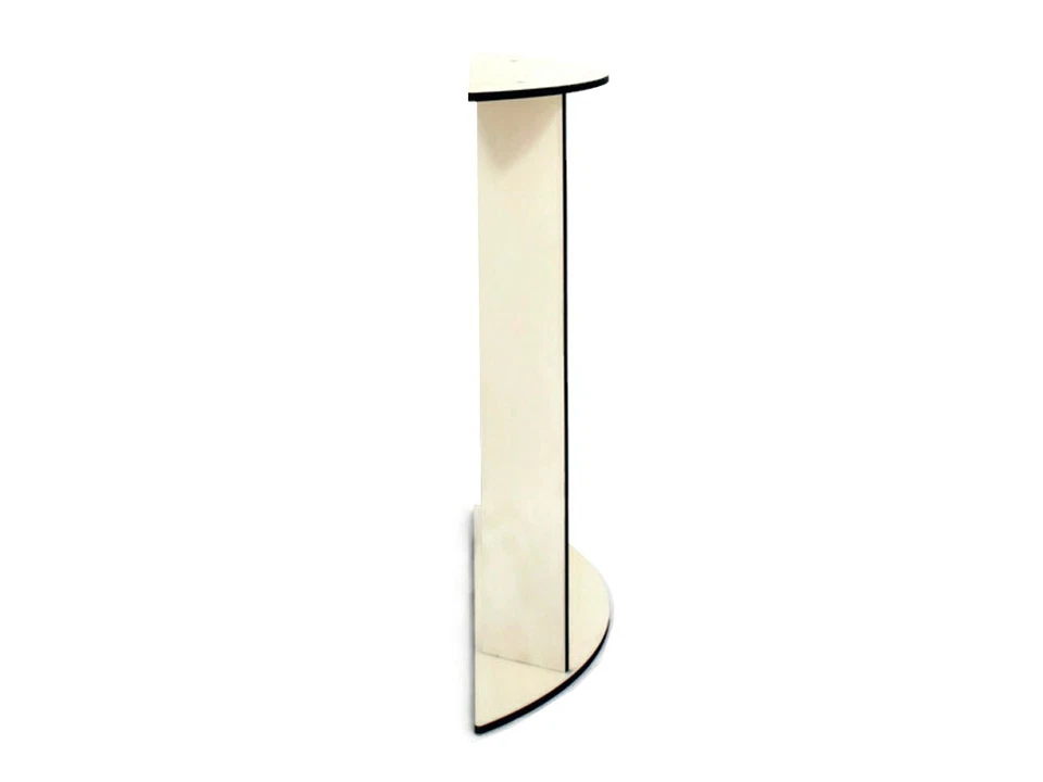 Narrow Half-Moon Console Table in Laser-Cut Wood for Small Spaces Contemporary - Image 3 of 4