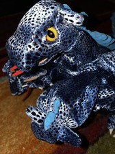 Folkmanis 3-Headed Dragon Puppet - Blue