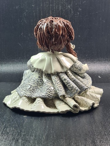 Zampiva Handmade Art Ceramic Girl Large H 14cm X 16 Made Italy - Picture 3 of 6