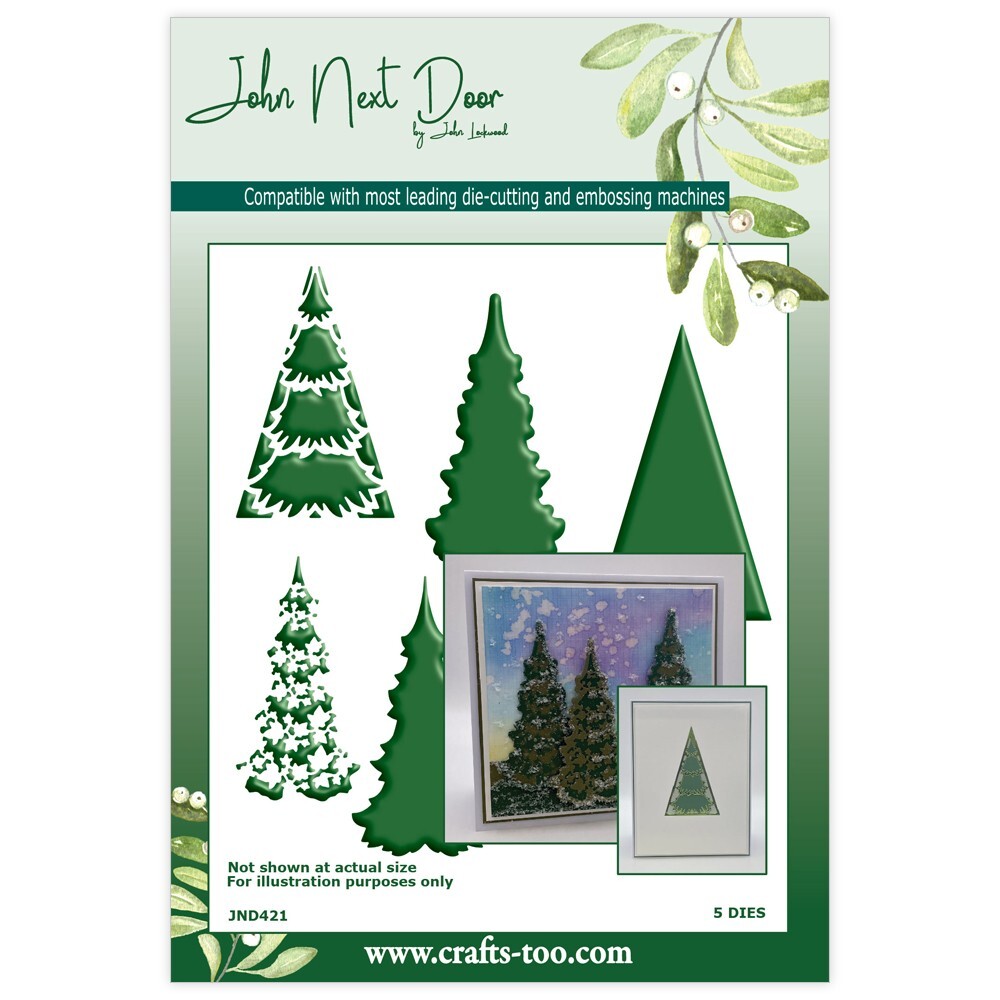 New John Next Door Metal Cutting Dies Christmas Joyous Tree JND421