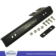 New JDM Black Universal Front Bumper License Plate Relocator Bracket Holder Bar